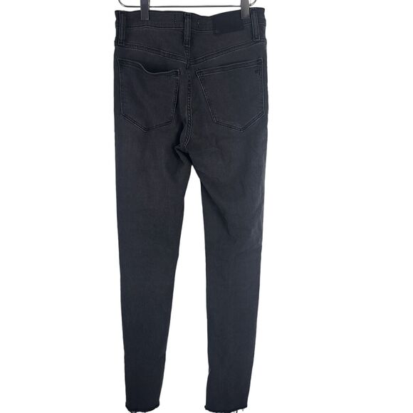 Madewell 9" Mid Rise Skinny Leg Jeans 25 Womens Black Pockets Stretch Bottoms - Picture 6 of 11